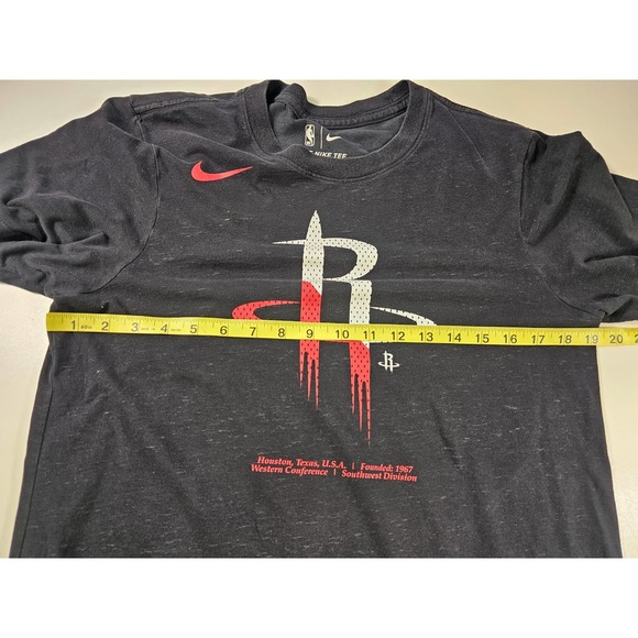 Rare Houston rockets Nike dri fit t shirt size small heathered black - Picture 4 of 5
